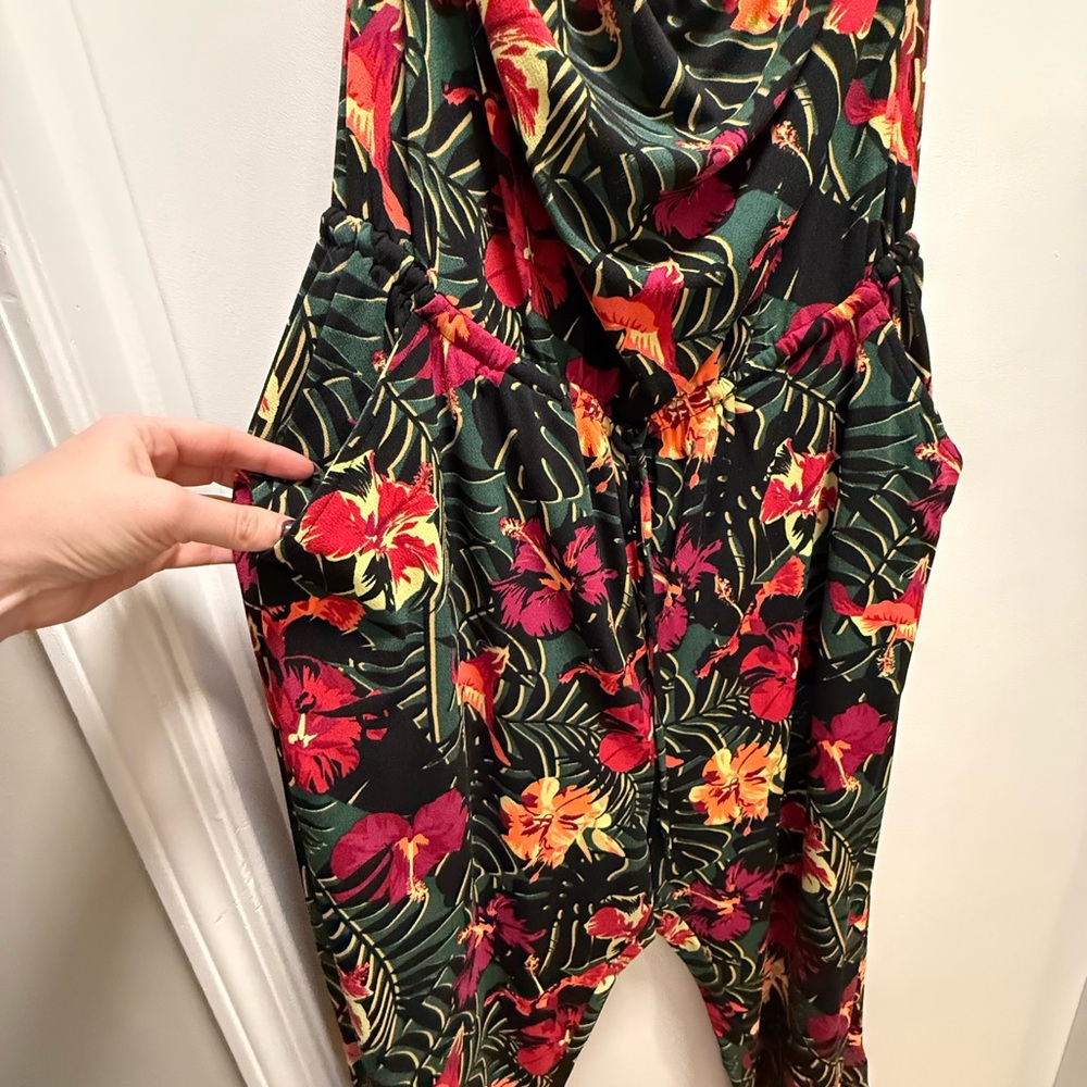 Strapless Floral Jumpsuit